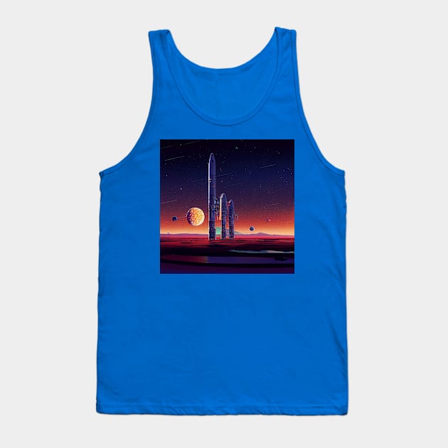 Interplanetary Spaceport Tank Top by Grassroots Green